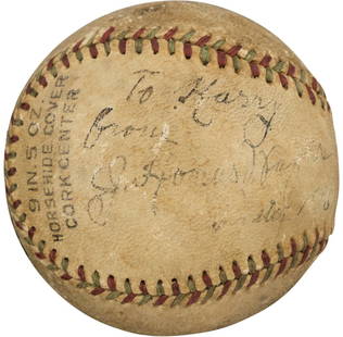 Honus Wagner Signed 1930s Baseball with PSA DNA COA Pirates 1936 Inscription: Honus Wagner Signed 1930s Baseball with PSA DNA COA Pirates 1936 Inscription This original 1930's baseball is signed by the legendary Hall of Famer Honus Wagner, known for his iconic status in basebal