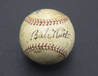 Babe Ruth Signed 1930s OAL Baseball New York Yankees JSA LOA: Babe Ruth Signed 1930s OAL Baseball New York Yankees JSA LOA This authentic Babe Ruth single-signed baseball, dating back to the 1930s, features a bold signature from the legendary player himself on a