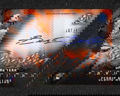 2019 Cedric Mullins Bowman Chrome RC Auto /25 Orioles ROY: 2019 Cedric Mullins Bowman Chrome RC Auto /25 Orioles ROY This is a 2019 Cedric Mullins Bowman Chrome Rookie Card, featuring the Rookie of the Year (ROY) designation and autographed with a limited pri