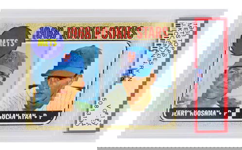 1968 Topps Baseball #177 RC Rookie Card Nolan Ryan Jerry Koosman PSA 4: 1968 Topps Baseball #177 RC Rookie Card Nolan Ryan Jerry Koosman PSA 4 This is for one (1) Nolan Ryan / Jerry Koosman New York Mets 1968 Topps baseball #177 RC rookie card, which has been encapsulated