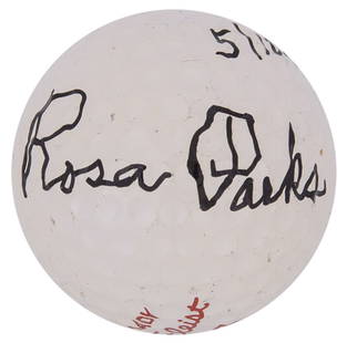 Rosa Parks Signed Lady Titleist 3 Golf Ball with Beckett Authentication: Rosa Parks Signed Lady Titleist 3 Golf Ball with Beckett Authentication Celebrate a pivotal figure in American history with this extraordinary golf ball signed by Rosa Parks, a legendary civil rights