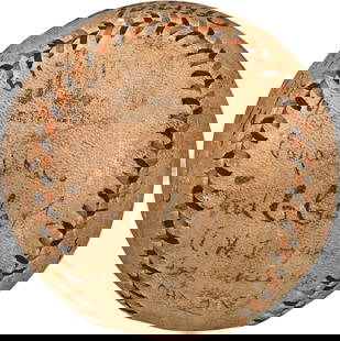 1915 Pittsburgh Pirates Team Signed Baseball with Honus Wagner JSA Authenticated: 1915 Pittsburgh Pirates Team Signed Baseball with Honus Wagner JSA Authenticated This remarkable Official National League baseball, signed by 29 members of the 1915 Pittsburgh Pirates, features the le