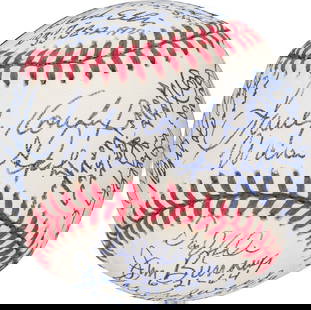 Sandy Koufax Multi-Signed No-Hitter Baseball 28 Signatures PSA/DNA: Sandy Koufax Multi-Signed No-Hitter Baseball 28 Signatures PSA/DNA This remarkable multi-signed official National League baseball features the signatures of 28 legendary no-hitter pitchers, including