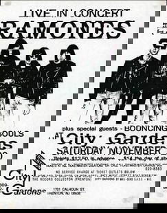 The Ramones 1993 Concert Poster 8.5x11 Un-signed Authentic: The Ramones 1993 Concert Poster 8.5x11 Un-signed Authentic Celebrate the iconic punk rock band with this original promotional concert poster for The Ramones' performance on November 20, 1993. Measurin