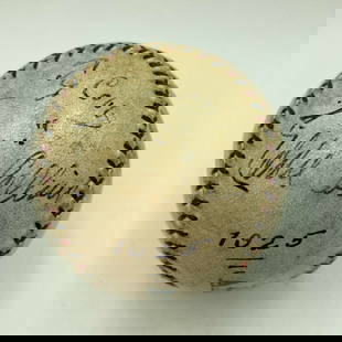 Babe Ruth Ty Cobb Walter Johnson Signed Baseball PSA DNA COA: Babe Ruth Ty Cobb Walter Johnson Signed Baseball PSA DNA COA This remarkable Official American League baseball features eight legendary autographs, highlighted by the iconic signature of Babe Ruth, wh