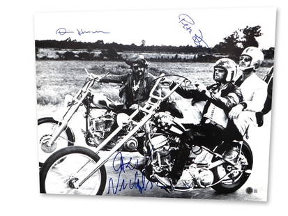 Jack Nicholson Dennis Hopper Peter Fonda Signed 16x20 Photo Beckett Authenticated: Jack Nicholson Dennis Hopper Peter Fonda Signed 16x20 Photo Beckett Authenticated This stunning 16x20 photograph features the iconic signatures of Hollywood legends Jack Nicholson, Dennis Hopper, and