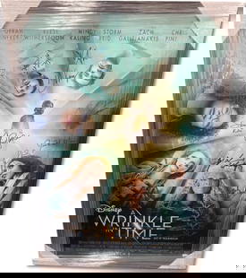 A Wrinkle In Time Autographed Cast Poster 12 Signatures Framed JSA Authentic: A Wrinkle In Time Autographed Cast Poster 12 Signatures Framed JSA Authentic This stunning original poster from "A Wrinkle In Time" features a remarkable collection of autographs from the film's star-
