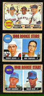 1968 Topps Complete Baseball Card Set 598 Cards Bench Ryan Mantle Mays: 1968 Topps Complete Baseball Card Set 598 Cards Bench Ryan Mantle Mays Presenting a complete set of 1968 Topps Baseball cards, featuring a total of 598 cards, including iconic players such as Bench, R