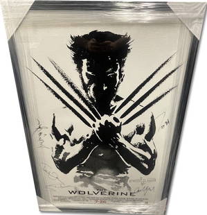 The Wolverine Framed Autographed Cast Poster Hugh Jackman JSA: The Wolverine Framed Autographed Cast Poster Hugh Jackman JSA This original cast poster from 'The Wolverine' features the autographs of prominent actors Hugh Jackman, Tao Okamoto, Famke Janssen, and d