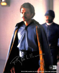 Billy Dee Williams Signed 8x10 Lando Calrissian Photo Beckett Certified: Billy Dee Williams Signed 8x10 Lando Calrissian Photo Beckett Certified This is an authentic autographed 8x10 photograph of Billy Dee Williams as Lando Calrissian from Star Wars ESB and Return of the