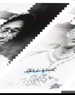 Clyde Sukeforth signed 8x10 photo - Beckett authenticated: Clyde Sukeforth signed 8x10 photo - Beckett authenticated This is an original 8x10 photo of Clyde Sukeforth, a notable player for the Brooklyn Dodgers. The photograph features a striking image of Suke