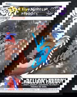 Josh Hutcherson Signed Five Nights at Freddy's Balloon Freddy Funko Pop Beckett Authenticated: Josh Hutcherson Signed Five Nights at Freddy's Balloon Freddy Funko Pop Beckett Authenticated This original Five Nights at Freddy's Balloon Freddy Funko Pop collectible has been personally signed by J