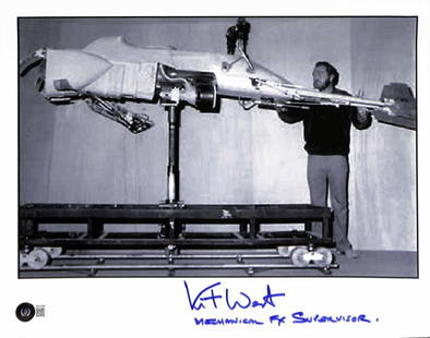 Kit West Signed 11x14 Star Wars ROTJ Photo Beckett Authenticated: Kit West Signed 11x14 Star Wars ROTJ Photo Beckett Authenticated This autographed 11x14 color photograph features Kit West, the mechanical effects supervisor for Star Wars: Return of the Jedi.