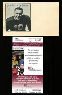 Ed Franco Signed Index Card Fordham 7 Blocks of Granite PSA/DNA: Ed Franco Signed Index Card Fordham 7 Blocks of Granite PSA/DNA This Ed Franco signed index card is a must-have for football enthusiasts and collectors alike. Authentically autographed, this item is v