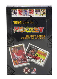 1990-91 O-Pee-Chee Premier Hockey Box BBCE Wrapped 36 Packs Unopened: 1990-91 O-Pee-Chee Premier Hockey Box BBCE Wrapped 36 Packs Unopened Discover a piece of hockey history with this unopened box of 1990-91 O-Pee-Chee Premier Hockey cards. This box, professionally wrap