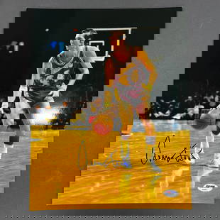Jerry West Autographed 11x14 Photo PSA/DNA Los Angeles Lakers: Jerry West Autographed 11x14 Photo PSA/DNA Los Angeles Lakers This is an authentic, professionally printed 11x14 photograph of Jerry West, a legendary player for the Los Angeles Lakers. The photo