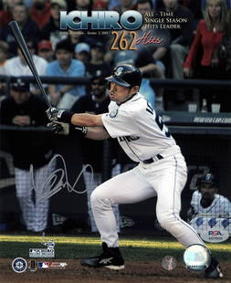 Ichiro Suzuki Autographed 8x10 Photo PSA/DNA Seattle Mariners: Ichiro Suzuki Autographed 8x10 Photo PSA/DNA Seattle Mariners This professionally printed 8x10 photograph captures Ichiro Suzuki, the celebrated baseball player of the Seattle Mariners, in a moment