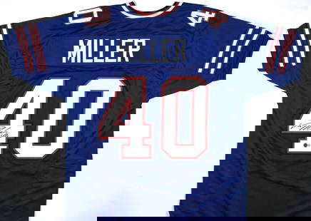 Von Miller Signed Buffalo Bills Blue Jersey Beckett Hologram: Von Miller Signed Buffalo Bills Blue Jersey Beckett Hologram Showcase your support for the Buffalo Bills with this original, pre-owned blue pro style jersey signed by Von Miller. Perfect for any footb