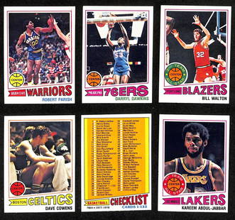 1977-78 TOPPS Basketball Complete Set 132 Cards Parish Maravich Abdul-Jabbar: 1977-78 TOPPS Basketball Complete Set 132 Cards Parish Maravich Abdul-Jabbar This 1977-78 TOPPS Basketball Complete Set features a total of 132 cards, including notable players such as Robert Parish (