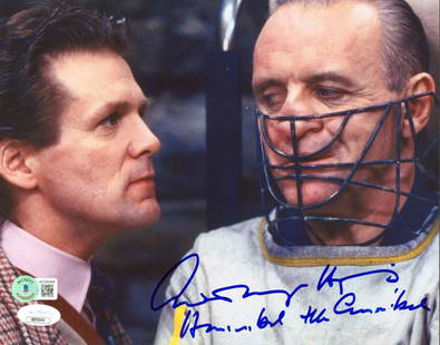 Anthony Hopkins Signed 8x10 Photo Hannibal COA Beckett The Silence of the Lambs: Anthony Hopkins Signed 8x10 Photo Hannibal COA Beckett The Silence of the Lambs This original 8x10 photograph features Anthony Hopkins, personally signed with the inscription "Hannibal The Cannibal."
