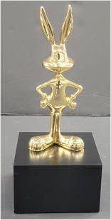 Bugs Bunny Gold Trophy Original Looney Tunes Collectible: Bugs Bunny Gold Trophy Original Looney Tunes Collectible Celebrate the iconic character Bugs Bunny with this stunning gold statue/trophy. This original piece captures the playful spirit of the beloved