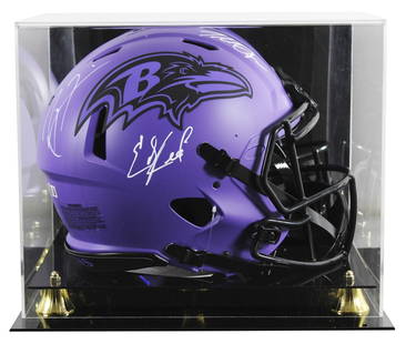 Baltimore Ravens Signed Helmet by Reed Lewis Suggs with BAS Authentication: Baltimore Ravens Signed Helmet by Reed Lewis Suggs with BAS Authentication This autographed Baltimore Ravens Full Size Speed Proline Helmet has been personally signed by football legends Ed Reed, Ray