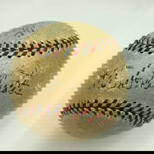 Babe Ruth Lou Gehrig Dual Signed Baseball JSA COA 1931-34: Babe Ruth Lou Gehrig Dual Signed Baseball JSA COA 1931-34 This is an original Official American League baseball, dual signed by legendary baseball players Babe Ruth and Lou Gehrig, dating from 1931-34
