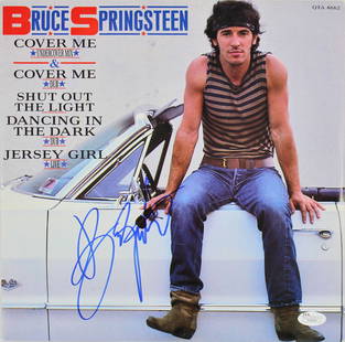 Bruce Springsteen Signed Cover Me Album Vinyl with JSA COA: Bruce Springsteen Signed Cover Me Album Vinyl with JSA COA This authentic signed 'Cover Me' album cover, accompanied by the original vinyl, features the signature of the legendary Bruce Springsteen. T