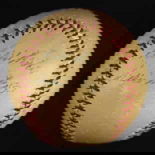 1950's Willie Mays Signed Game-Used NL Baseball with JSA COA: 1950's Willie Mays Signed Game-Used NL Baseball with JSA COA This is a magnificent 1950's Willie Mays signed game-used Official National League baseball, featuring the signature of the legendary playe