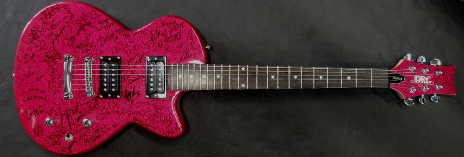 Unique 1 of 1 Guitar Signed by Stormy Daniels and Nina Hartley: Unique 1 of 1 Guitar Signed by Stormy Daniels and Nina Hartley This unique 1 of 1 guitar features the signatures of adult film stars Stormy Daniels and Nina Hartley, making it a distinctive collectibl