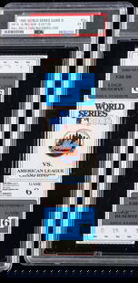 1986 World Series Game 6 Full Ticket Mets vs Red Sox PSA 5 Buckner Error: 1986 World Series Game 6 Full Ticket Mets vs Red Sox PSA 5 Buckner Error Offered is a full ticket from the 1986 World Series Game 6 featuring the New York Mets against the Boston Red Sox. This ticket,