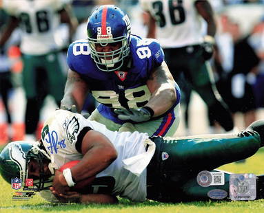 Fred Robbins signed 8x10 photo New York Giants - BAS AC02255: Fred Robbins signed 8x10 photo New York Giants - BAS AC02255 This official color 8x10 photo features Fred Robbins, a Super Bowl Champion with the New York Giants, captured in action. The photograph is