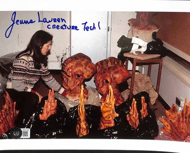 Jeanne Lauren Signed 8x10 Star Wars ROTJ Photo Beckett Authenticated: Jeanne Lauren Signed 8x10 Star Wars ROTJ Photo Beckett Authenticated This is an autographed 8x10 photograph signed by Jeanne Lauren, who was a creature tech specialist at ILM. The signature is in blue