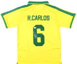 Roberto Carlos Signed Brazil #6 Soccer Jersey with Beckett Hologram
