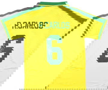 Roberto Carlos Signed Brazil #6 Soccer Jersey with Beckett Hologram
