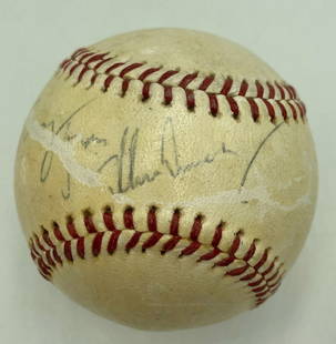 John F. Kennedy Signed Baseball Inscribed To Tony Kubek PSA/DNA COA 1963: John F. Kennedy Signed Baseball Inscribed To Tony Kubek PSA/DNA COA 1963 This unique piece is a President John F. Kennedy single-signed baseball, inscribed "To Tony" and authenticated by PSA/DNA. The