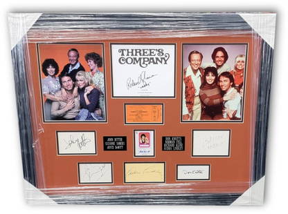 Three's Company Signed Collage John Ritter Joyce DeWitt Suzanne Somers Beckett Authenticated: Three's Company Signed Collage John Ritter Joyce DeWitt Suzanne Somers Beckett Authenticated This unique and original photograph features a stunning collage from the iconic TV show 'Three's Company.'