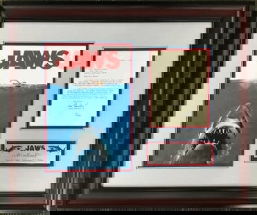 Peter Benchley Signed Letter Display Jaws Framed JSA Authenticated 25 x 19: Peter Benchley Signed Letter Display Jaws Framed JSA Authenticated 25 x 19 This professionally framed display features a letter signed by Peter Benchley, the acclaimed author of Jaws. The signature is