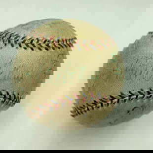 Babe Ruth Lou Gehrig 1934 Japan Tour Signed Baseball JSA COA: Babe Ruth Lou Gehrig 1934 Japan Tour Signed Baseball JSA COA This unique baseball commemorates the historic 1934 Tour of Japan, featuring the signatures of fifteen legendary players, including Babe Ru