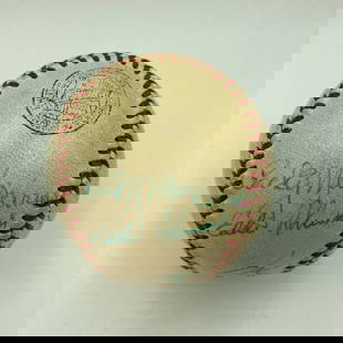 1960 Tops in Sports Banquet Signed Baseball with 17 Autographs JSA COA: 1960 Tops in Sports Banquet Signed Baseball with 17 Autographs JSA COA This unique vintage baseball, a relic from the prestigious 1960 Tops in Sports Banquet, features an impressive collection of 17 a