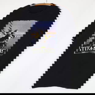 Vintage 1998 Titanic Movie Shirt 100 Cotton Black Classic: Vintage 1998 Titanic Movie Shirt 100 Cotton Black Classic Embrace the nostalgia of cinema with this original vintage 1998 Titanic Movie Shirt, a true collectible for any fan of the iconic film. Crafte