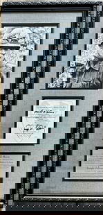 Harold Moore Joseph Galloway Signed Framed Display 30.5 x 14.5 JSA Authenticated: Harold Moore Joseph Galloway Signed Framed Display 30.5 x 14.5 JSA Authenticated This impressive framed display features a book page signed by Lt. General Harold G. Moore and author Joseph Galloway, b
