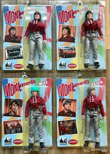 Rare Signed The Monkees Set of 4 12" Rhino Figures JSA Authenticated: Rare Signed The Monkees Set of 4 12" Rhino Figures JSA Authenticated This exceptional collection features a one-of-a-kind set of four 12-inch Rhino figures of "The Monkees," each signed by all four