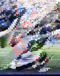 Martellus Bennett signed 8x10 photo - New York Giants - BAS AC02277: Martellus Bennett signed 8x10 photo - New York Giants - BAS AC02277 Celebrate your passion for football with this original signed 8x10 photo of Martellus Bennett, the former New York Giants Tight End.