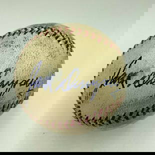Rare Jack Dempsey Signed 1938 Game Used Baseball JSA COA Yankees Senators: Rare Jack Dempsey Signed 1938 Game Used Baseball JSA COA Yankees Senators This remarkable baseball features the bold and clear signature of boxing legend Jack Dempsey. Authenticated by James Spence Au