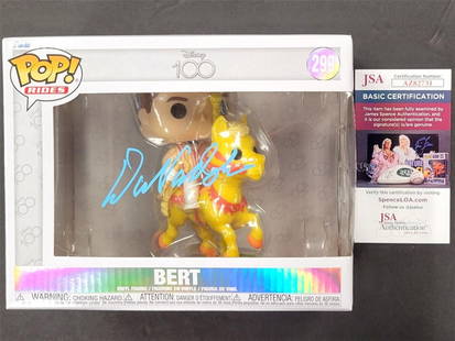 Dick Van Dyke Signed Bert Funko Pop! Rides Mary Poppins JSA Authenticated: Dick Van Dyke Signed Bert Funko Pop! Rides Mary Poppins JSA Authenticated This is a pre-owned Funko Pop! Rides figure featuring Bert from the iconic movie Mary Poppins, signed by the legendary actor D