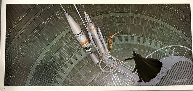 Ralph McQuarrie Signed 1980 Star Wars ESB Art Print Vader Luke Beckett Authenticated: Ralph McQuarrie Signed 1980 Star Wars ESB Art Print Vader Luke Beckett Authenticated This original 1980 color art print features iconic imagery from Star Wars: The Empire Strikes Back, showcasing the