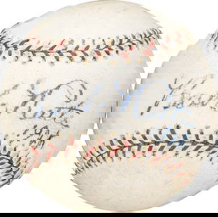 Babe Ruth 1928 Autographed Baseball JSA COA New York Yankees: Babe Ruth 1928 Autographed Baseball JSA COA New York Yankees This original 1928 baseball, signed by the legendary Babe Ruth, features a bold blue fountain pen signature on the sweet spot. Authenticate