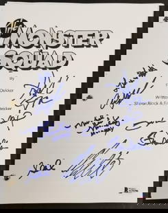 The Monster Squad Signed Movie Script with 8 Autographs BAS: The Monster Squad Signed Movie Script with 8 Autographs BAS This is an original signed full movie script for 'The Monster Squad,' featuring the autographs of eight cast members, including Dekker and