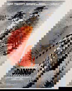 Quentin Tarantino Autographed Django Unchained 12x18 Movie Poster Beckett Certified: Quentin Tarantino Autographed Django Unchained 12x18 Movie Poster Beckett Certified This original 12x18 movie poster for 'Django Unchained' features the autograph of acclaimed director Quentin Taranti